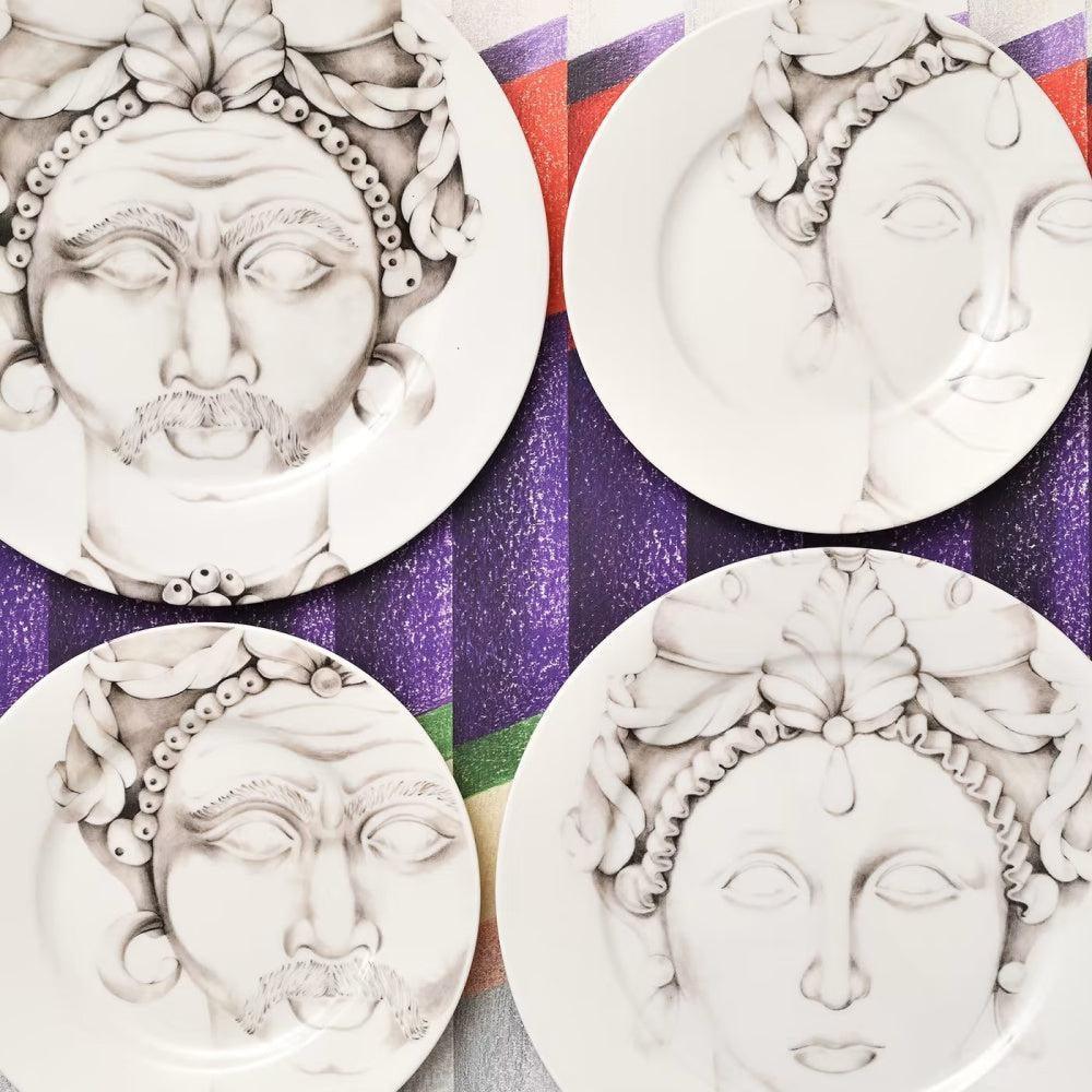 italský porcelán s motivem hlavy saridinie