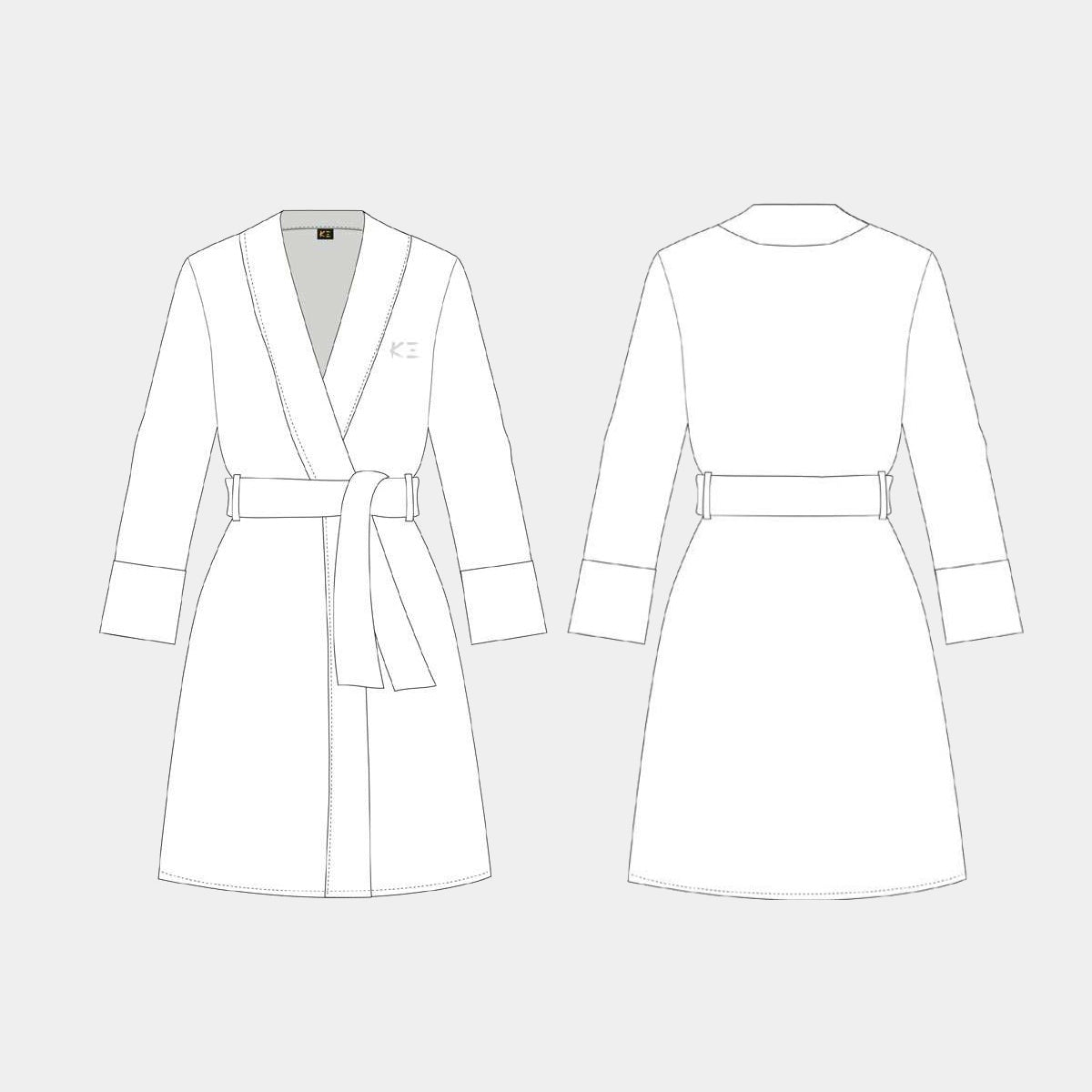 K3 luxusní Kimono župan bez kapuce