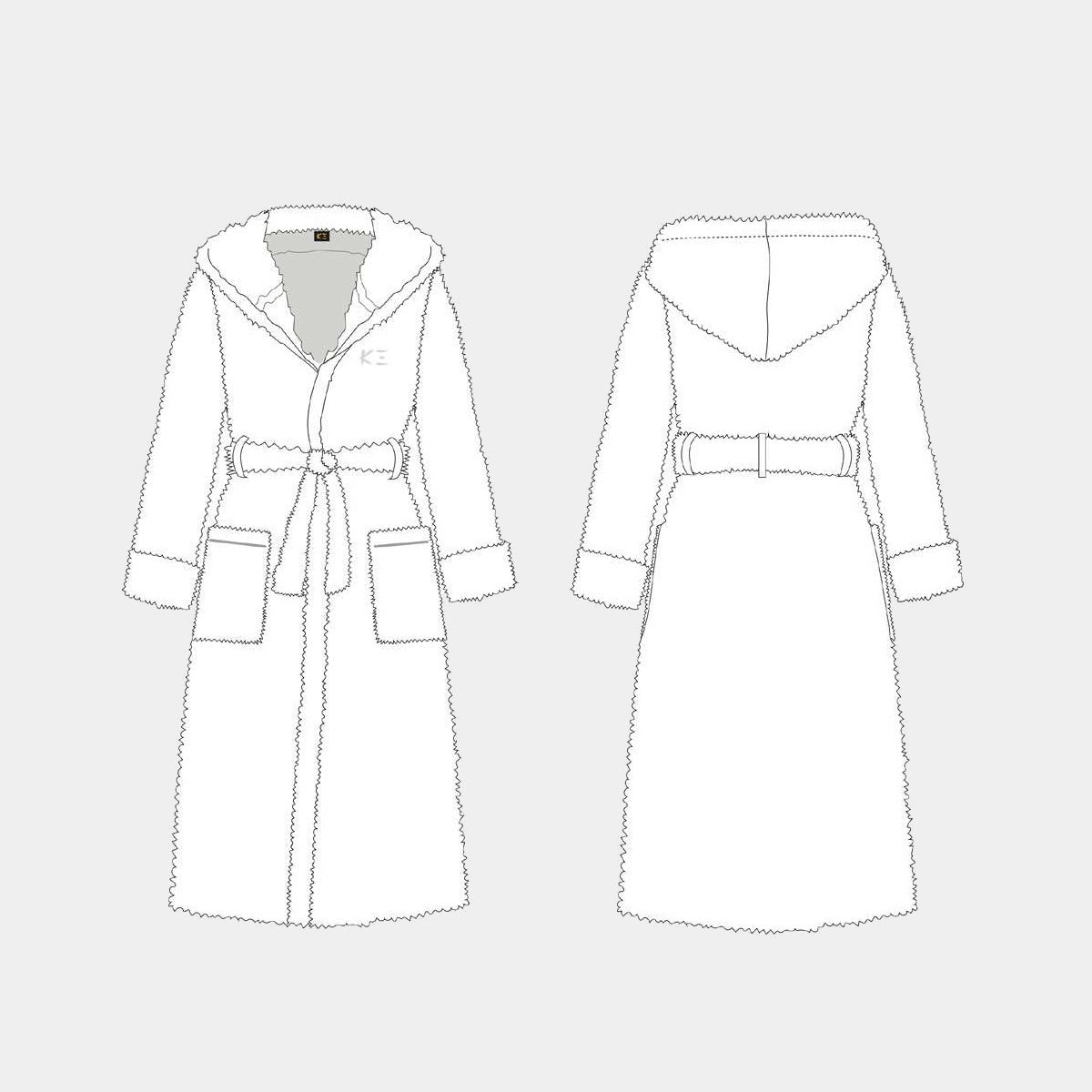 K3 luxusní župan s kapucí