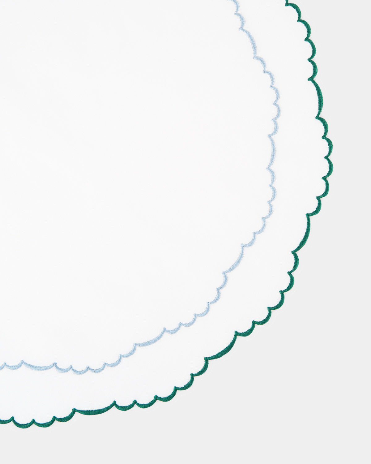 Aquazzura Allegra kulaté prostírání s výšivkou, sada 2ks