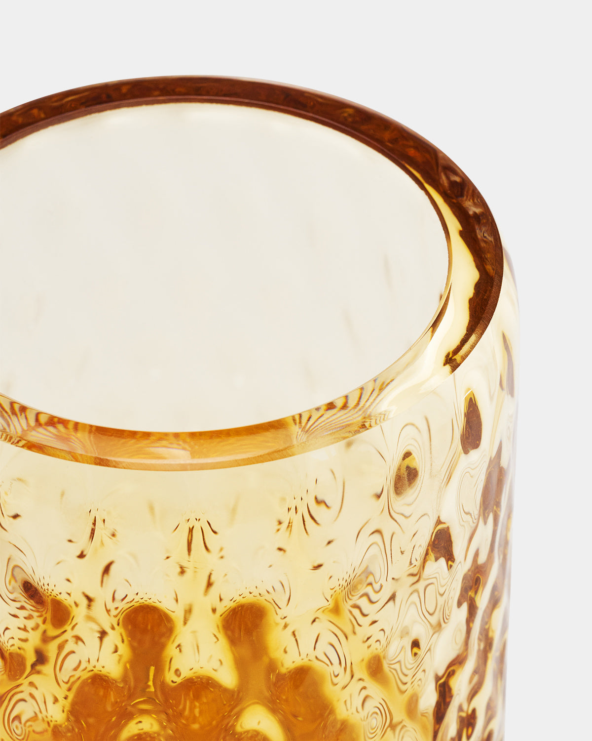 Aquazzura Balloton skleněný svícen na čajovou svíčku amber