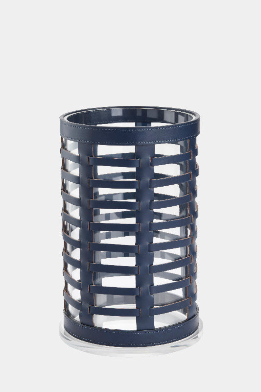 venkovní designová lucerna v kůži Riviere Hurricane