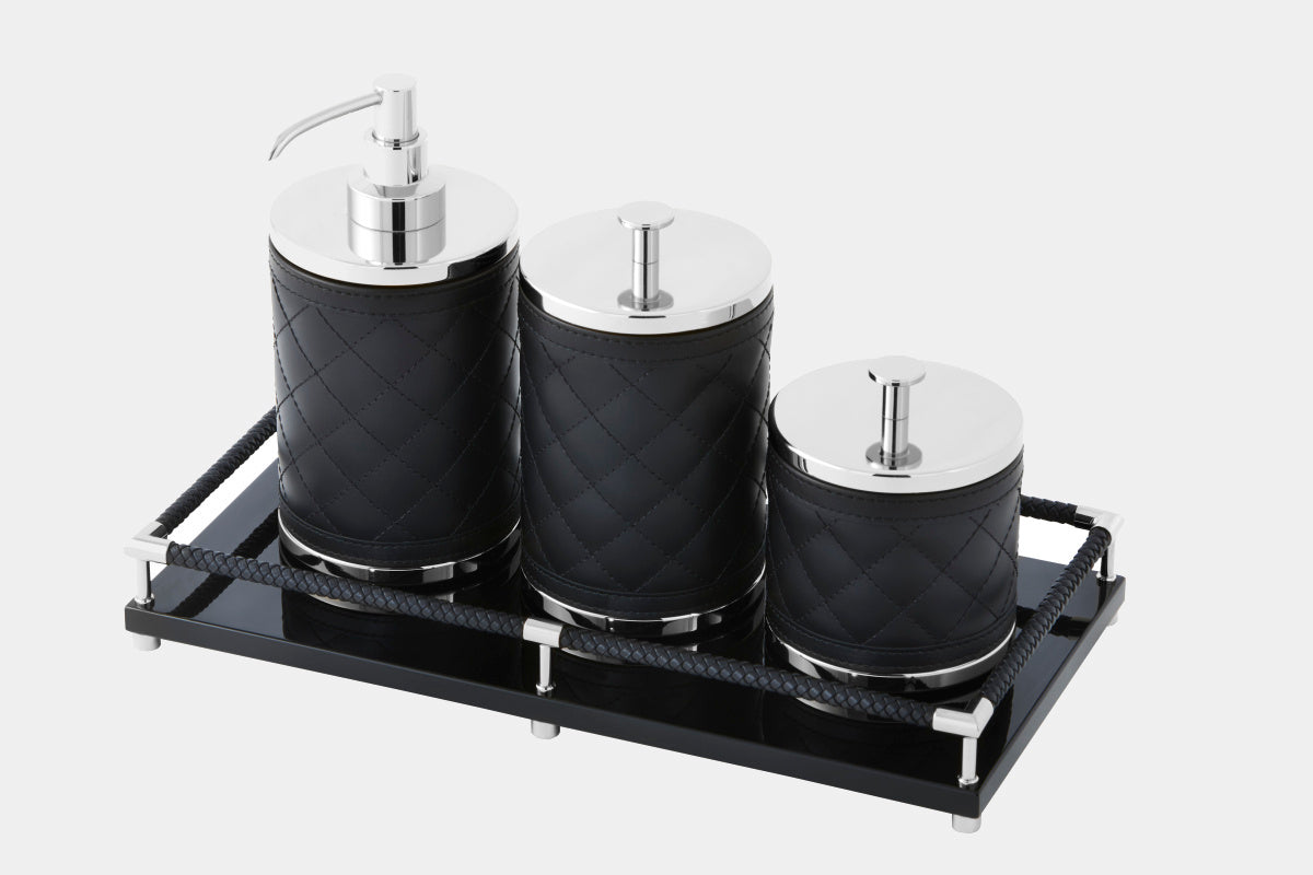 Kožená dóza na odličovací tampónky ALGHERO DIAMONDS