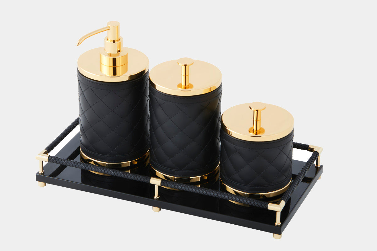 Kožená dóza na odličovací tampónky ALGHERO DIAMONDS