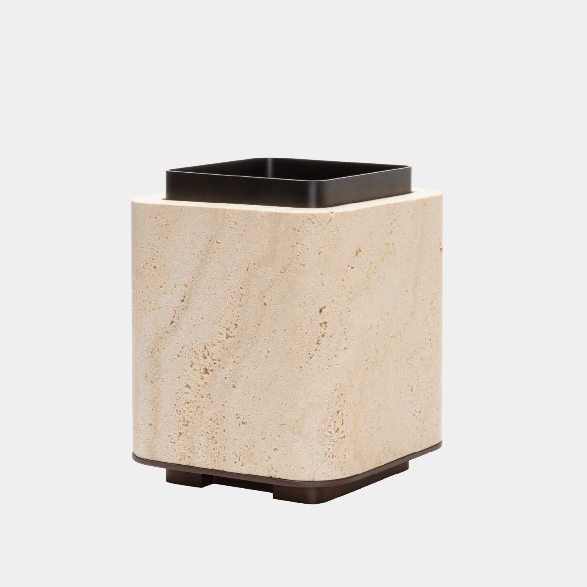 Lloyd Velká designová váza z travertinu a bronzu