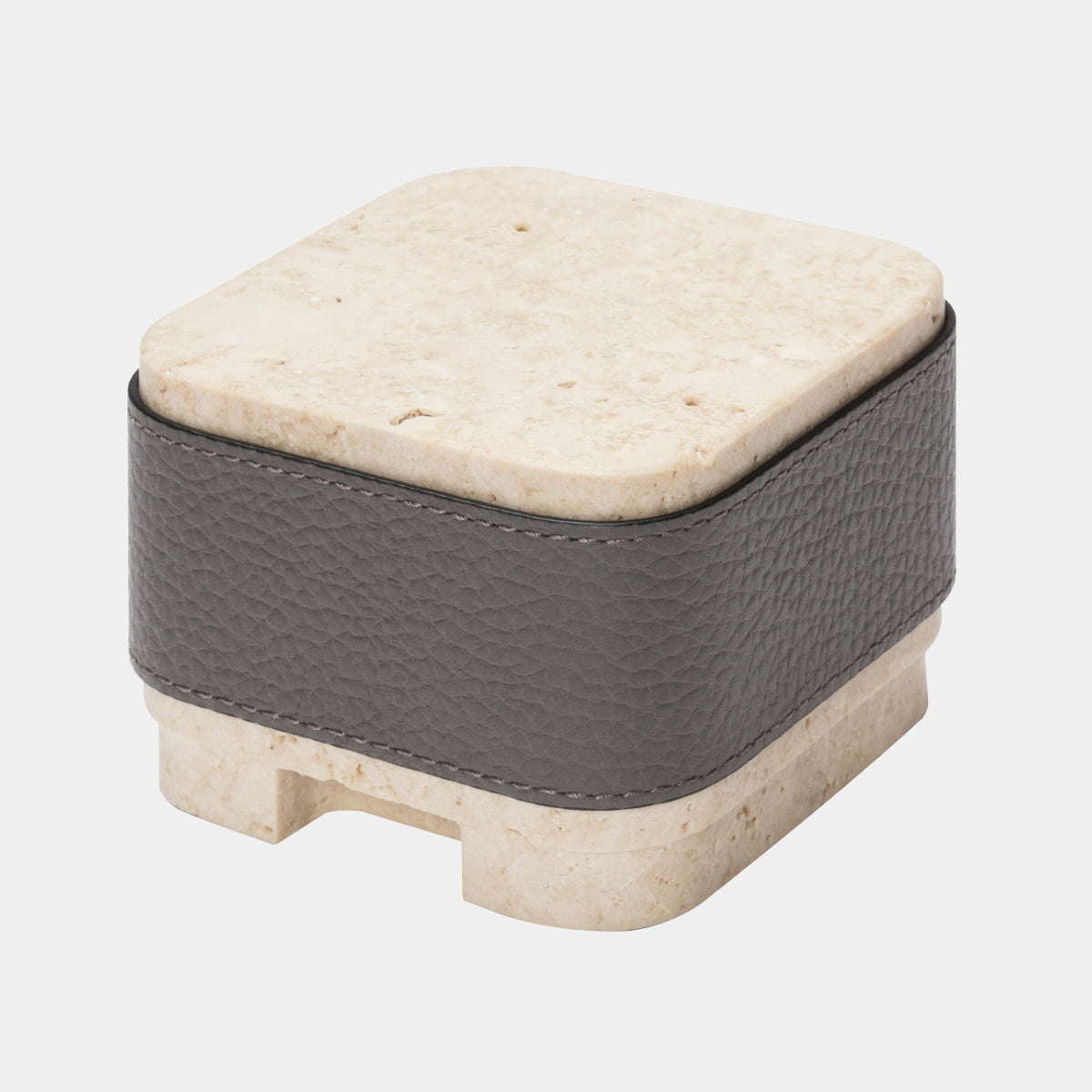 Lloyd Designové těžítko z travertinu a kůže