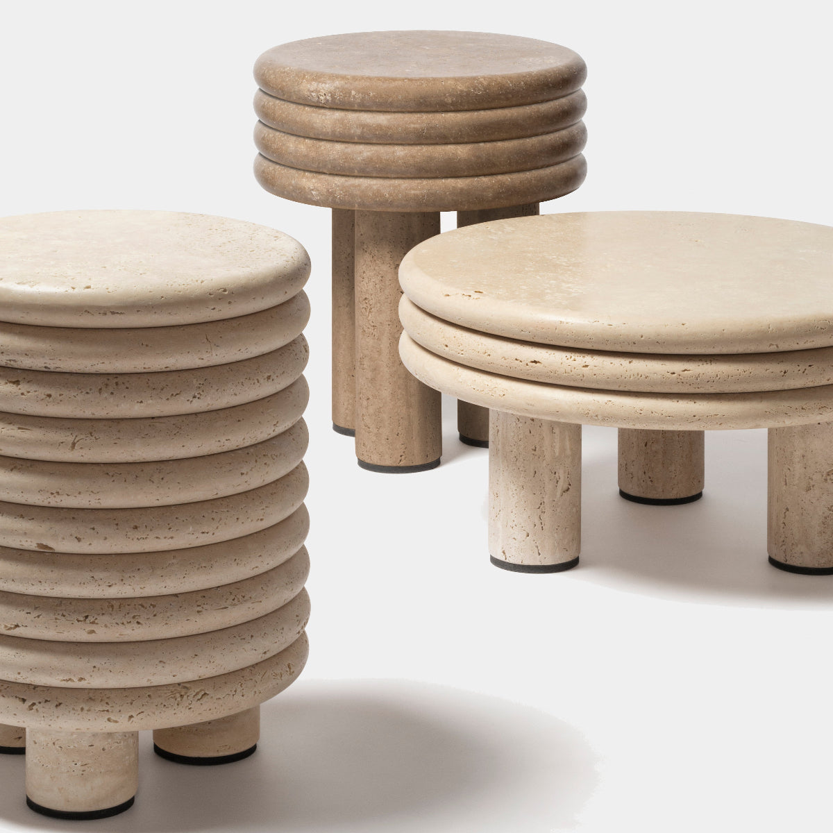 Scala designová stolička z přírodního travertinu