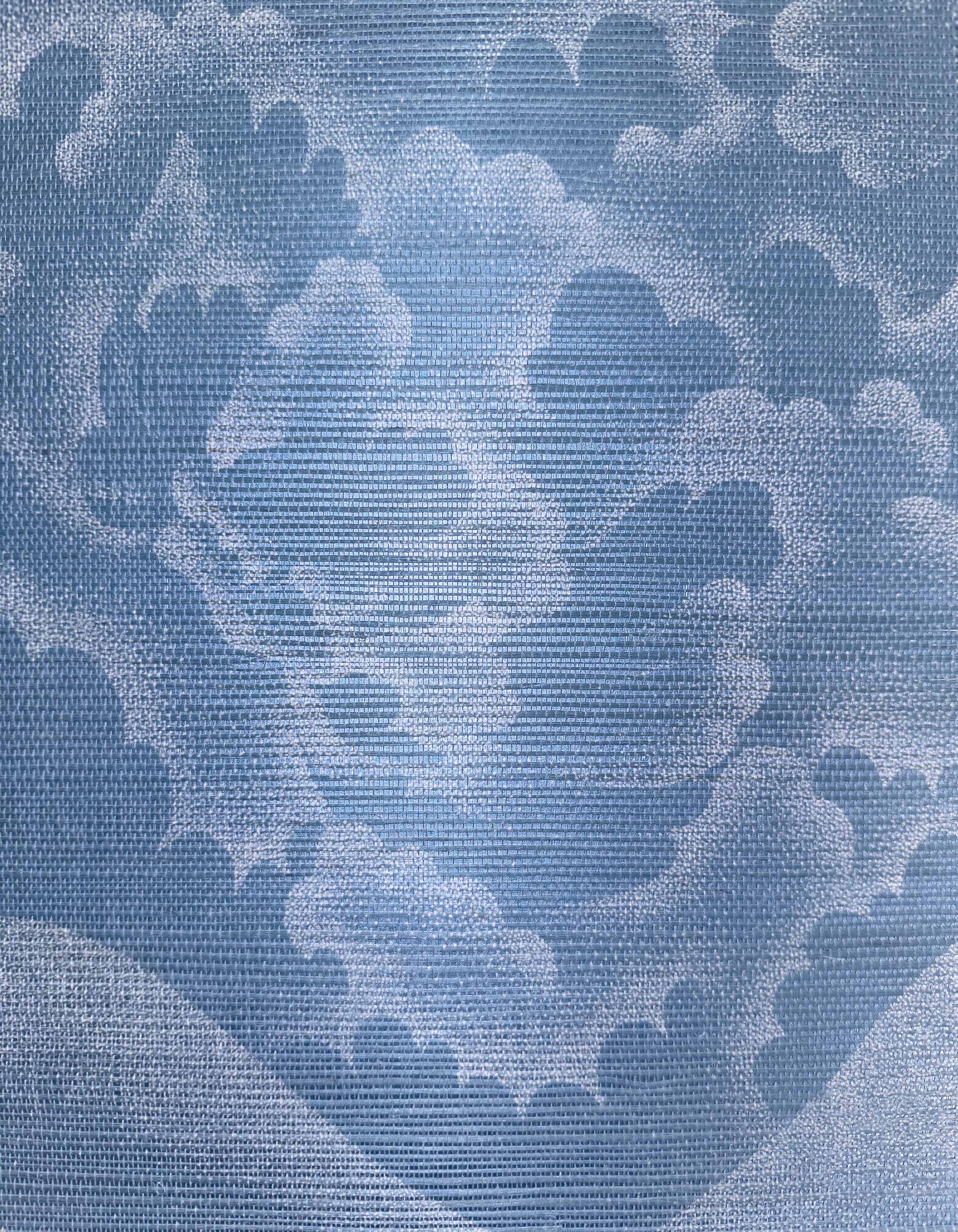 Modrá luxusní Tapeta KINPA z exotické travní textilie