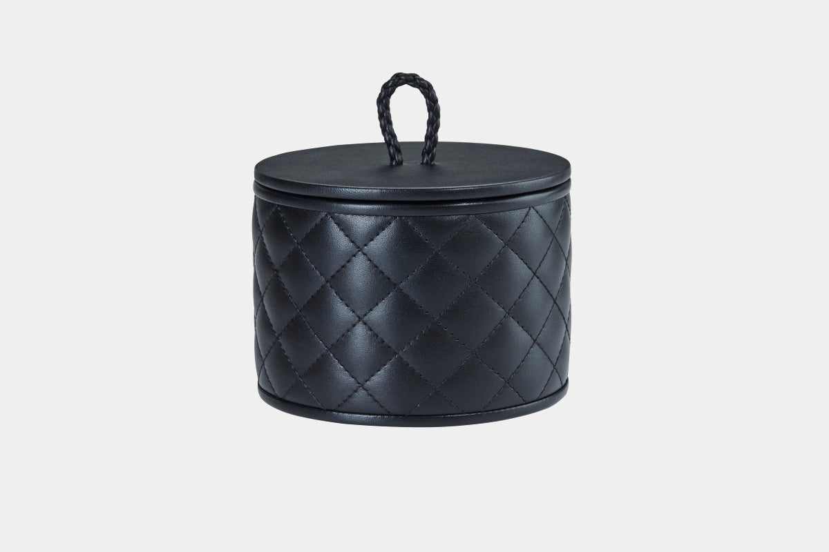 Kožená kulatá krabička s víkem JANA DIAMONDS