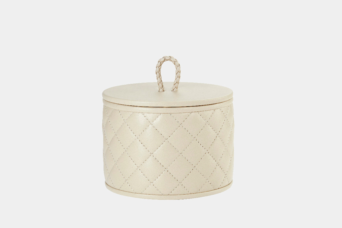 Kožená kulatá krabička s víkem JANA DIAMONDS