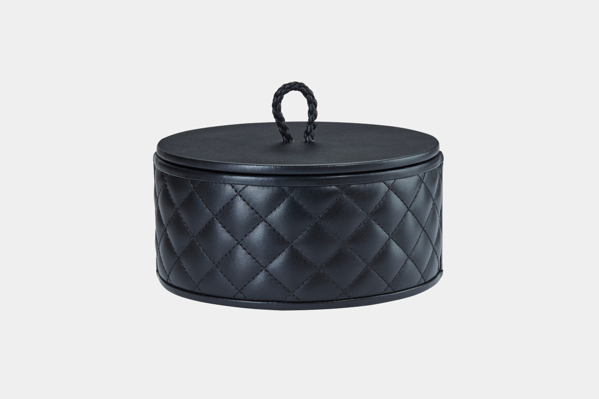 Kožená kulatá krabička s víkem JANA DIAMONDS