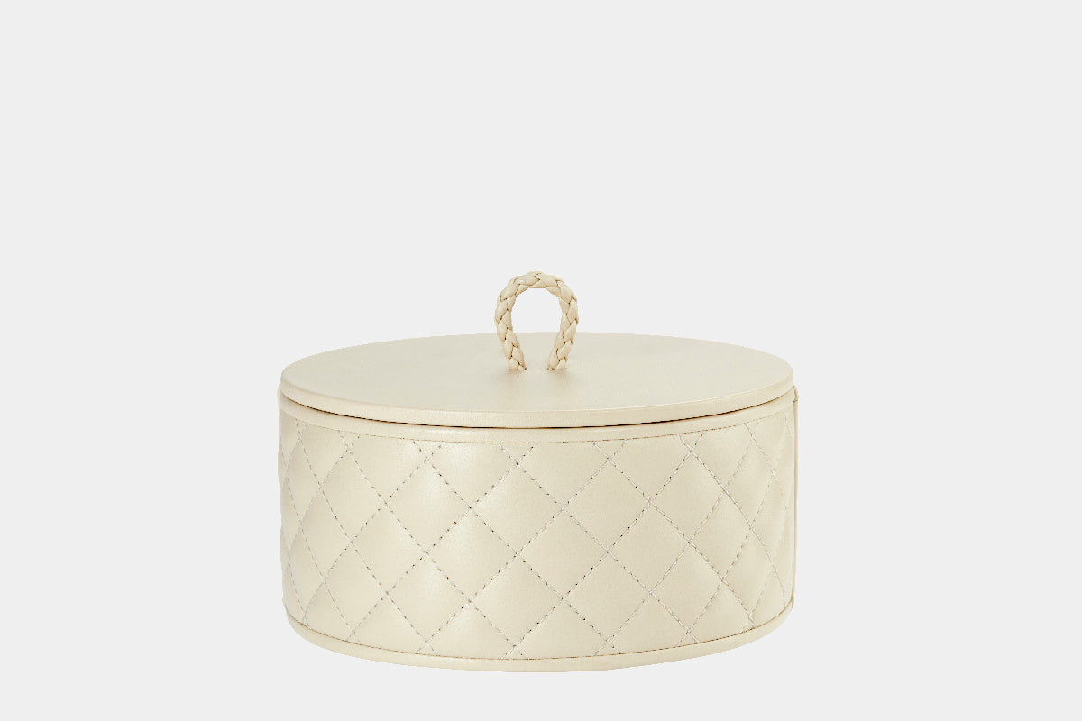 Kožená kulatá krabička s víkem JANA DIAMONDS