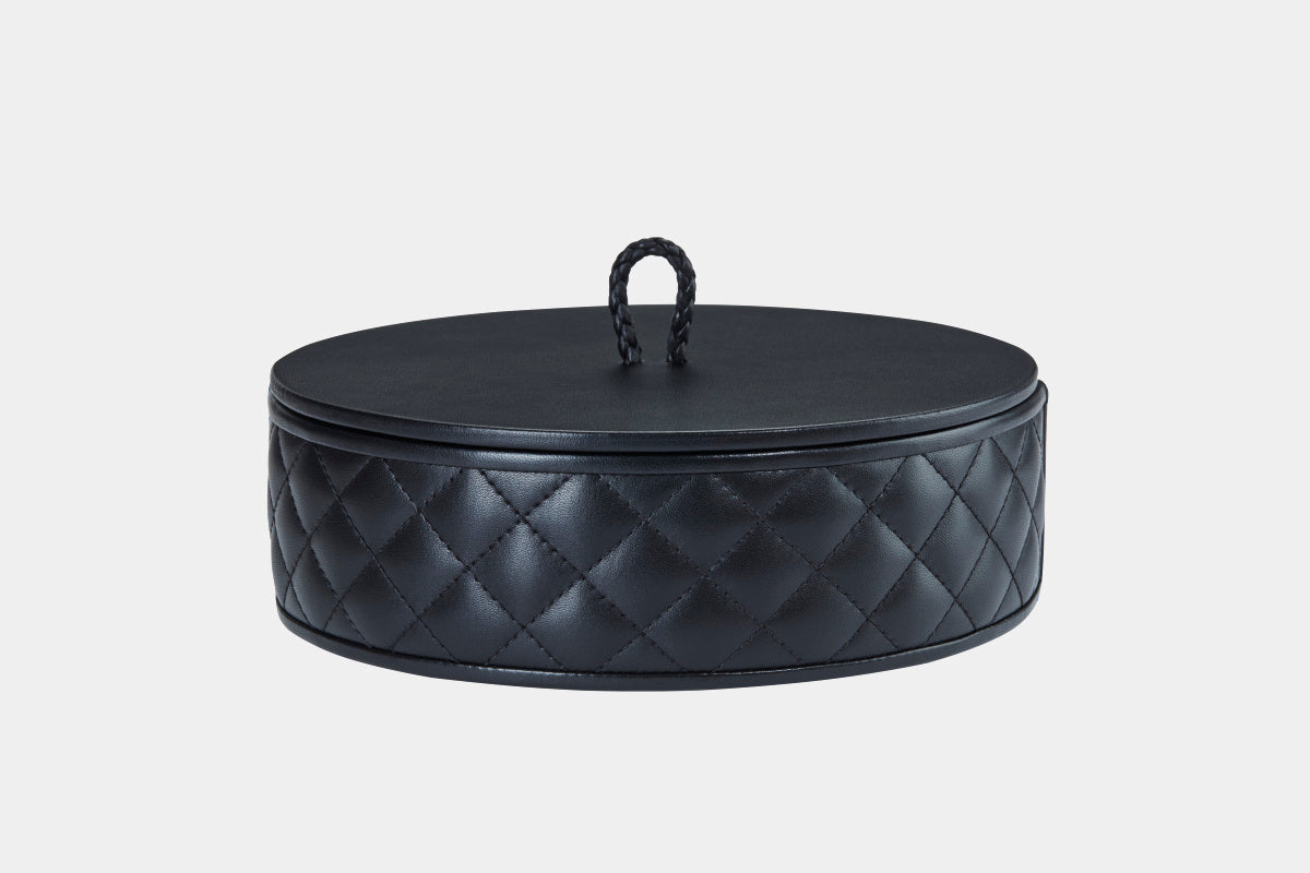 Kožená kulatá krabička s víkem JANA DIAMONDS