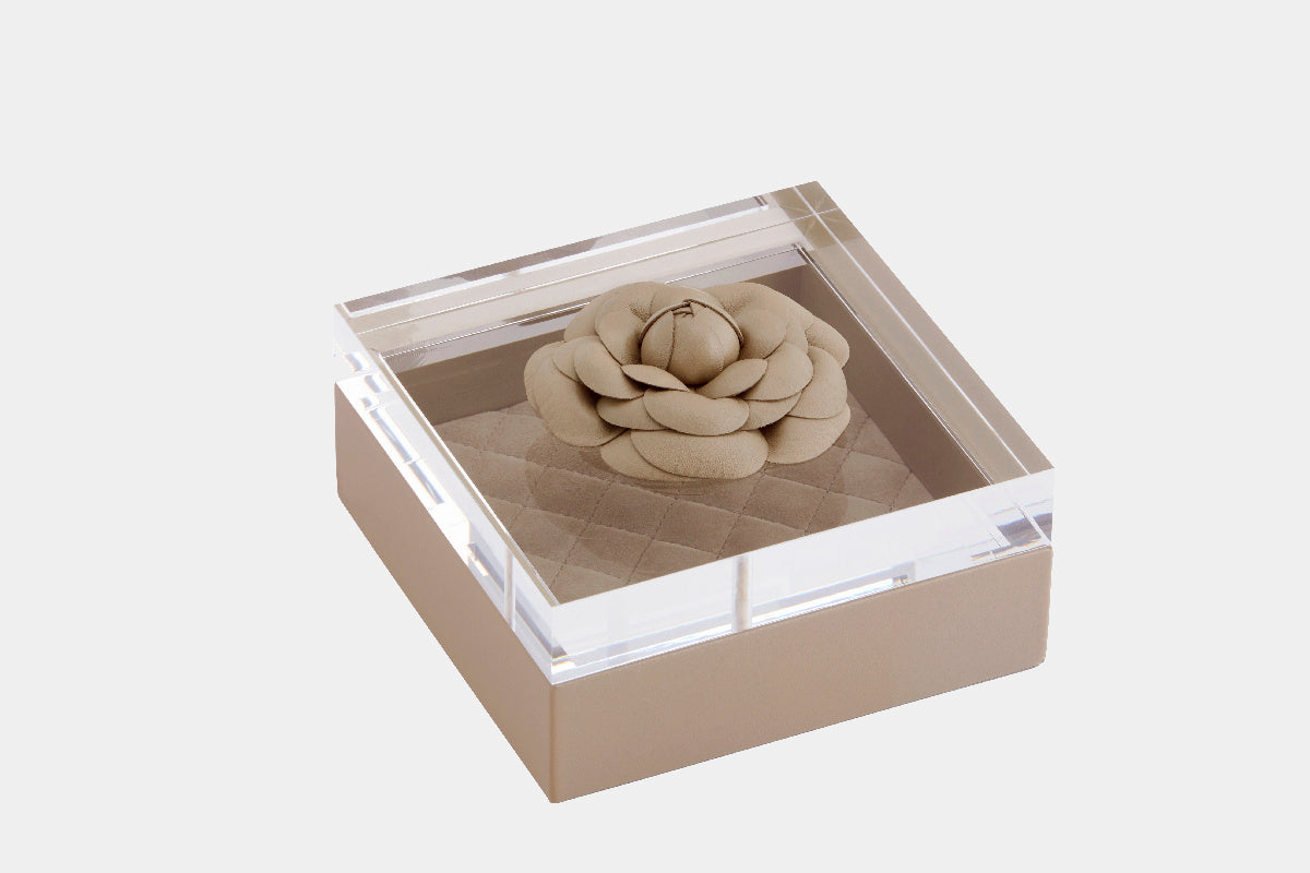 Kožená krabička na drobnosti s víkem FLEUR DIAMONDS