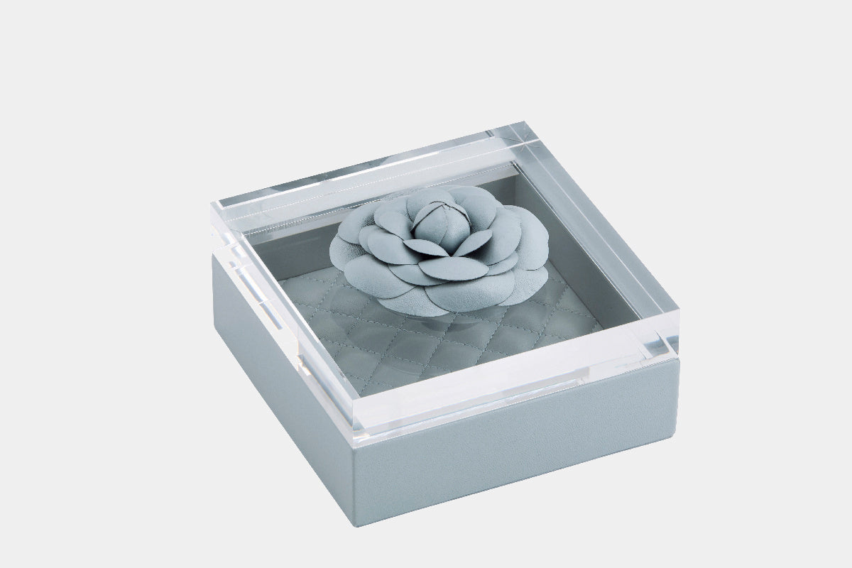 Kožená krabička na drobnosti s víkem FLEUR DIAMONDS