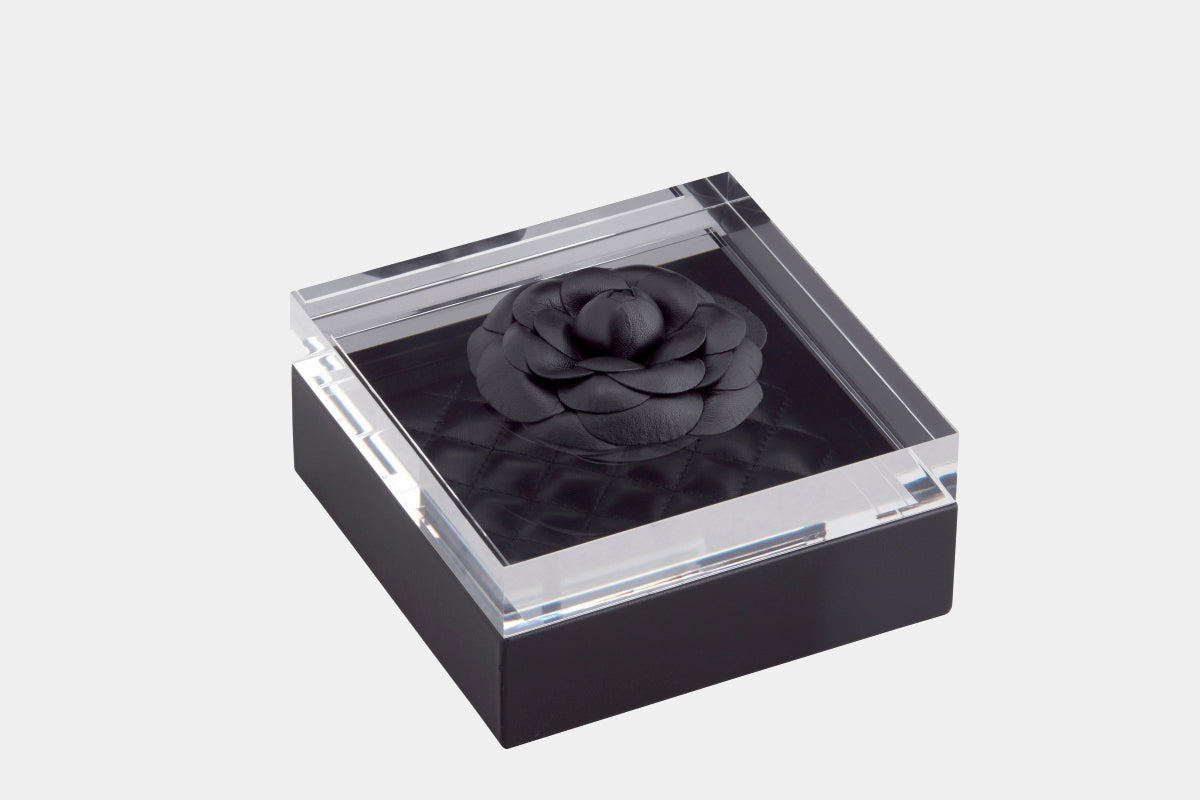 Kožená krabička na drobnosti s víkem FLEUR DIAMONDS