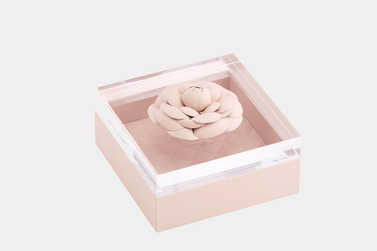 Kožená krabička na drobnosti s víkem FLEUR DIAMONDS