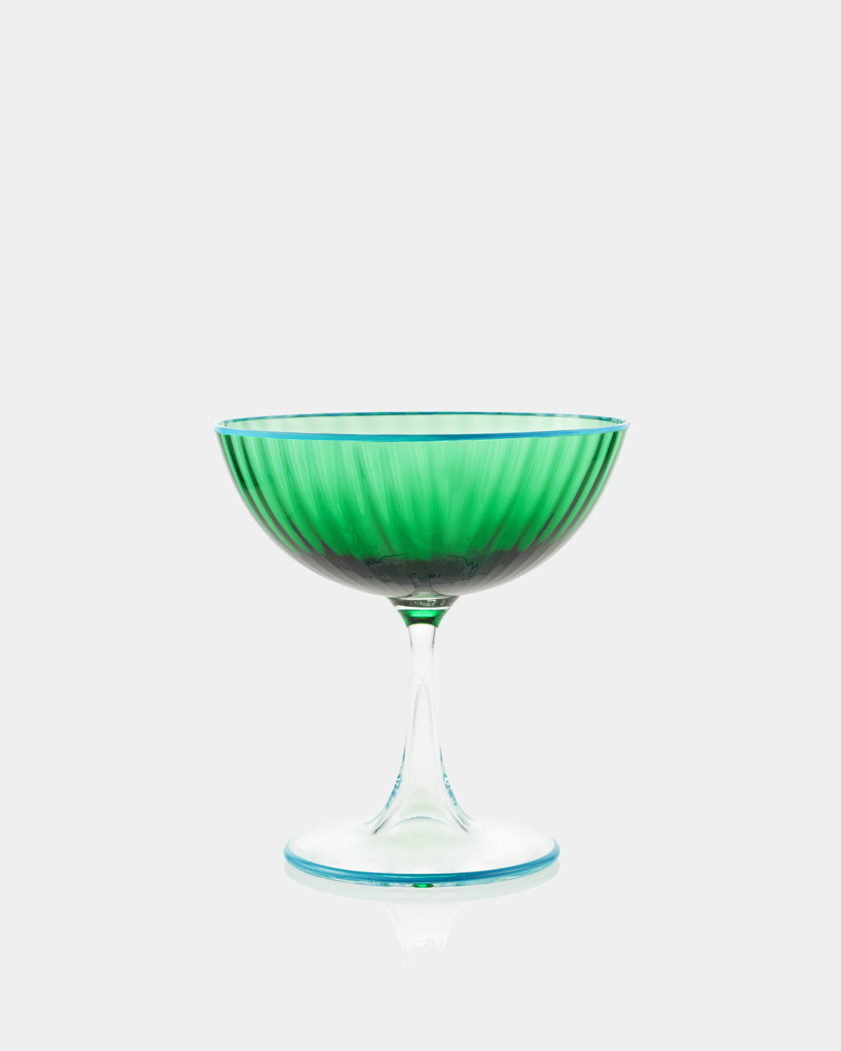 Aquazzura STRIPED EMERALD sklenice na sekt, sada 2 ks