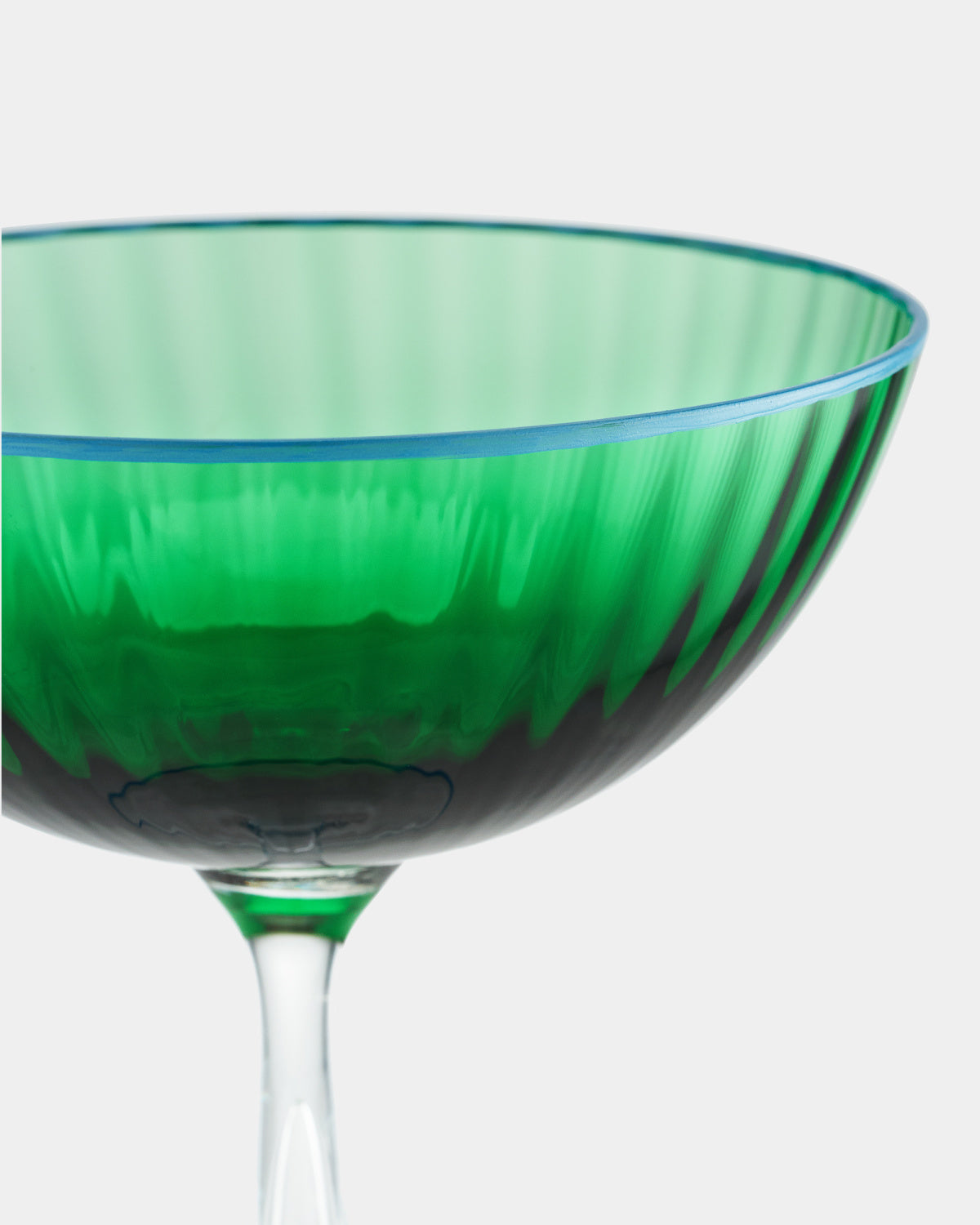 Aquazzura STRIPED EMERALD sklenice na sekt, sada 2 ks