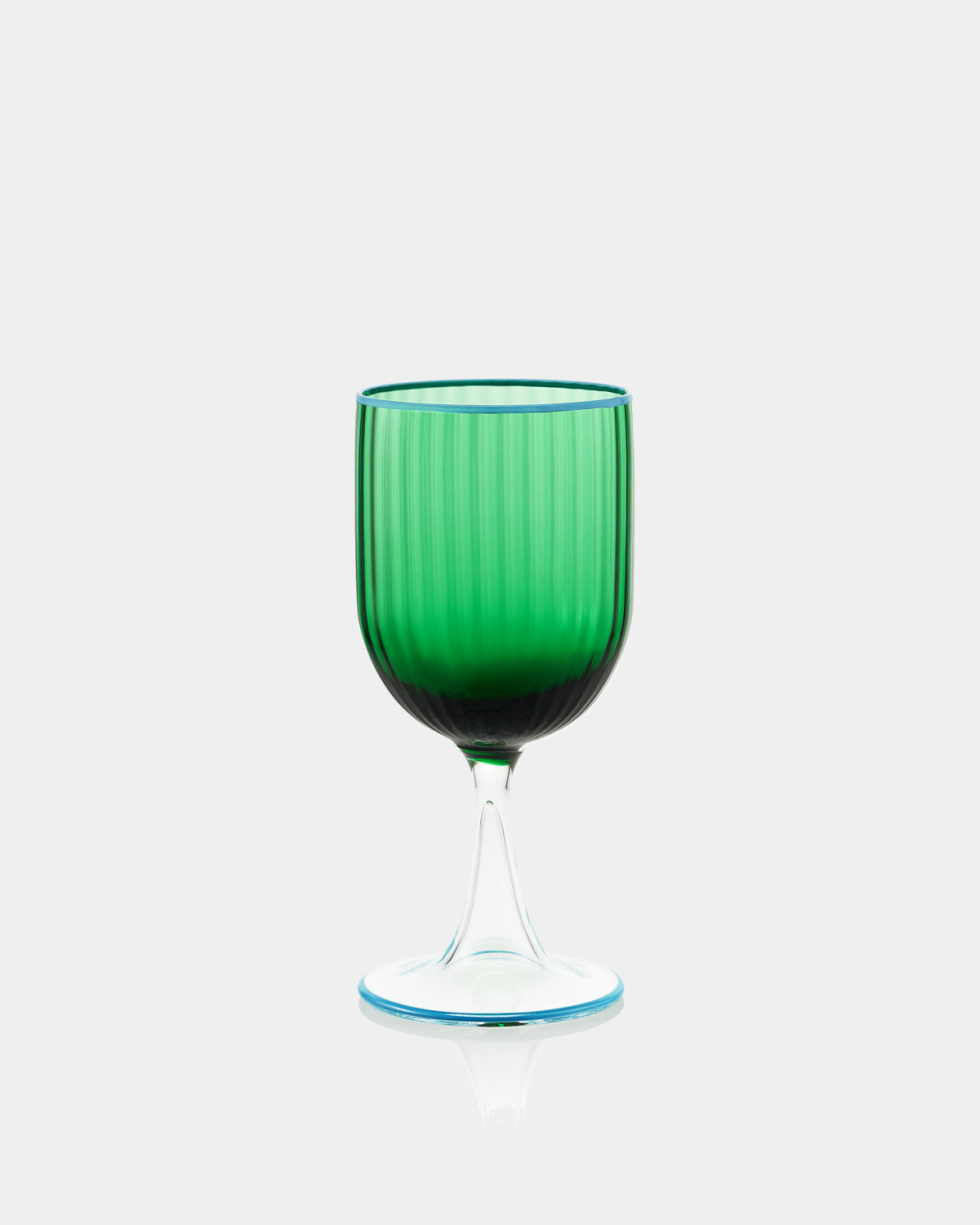 Aquazzura STRIPED EMERALD sklenice na bílé víno, sada 2 ks