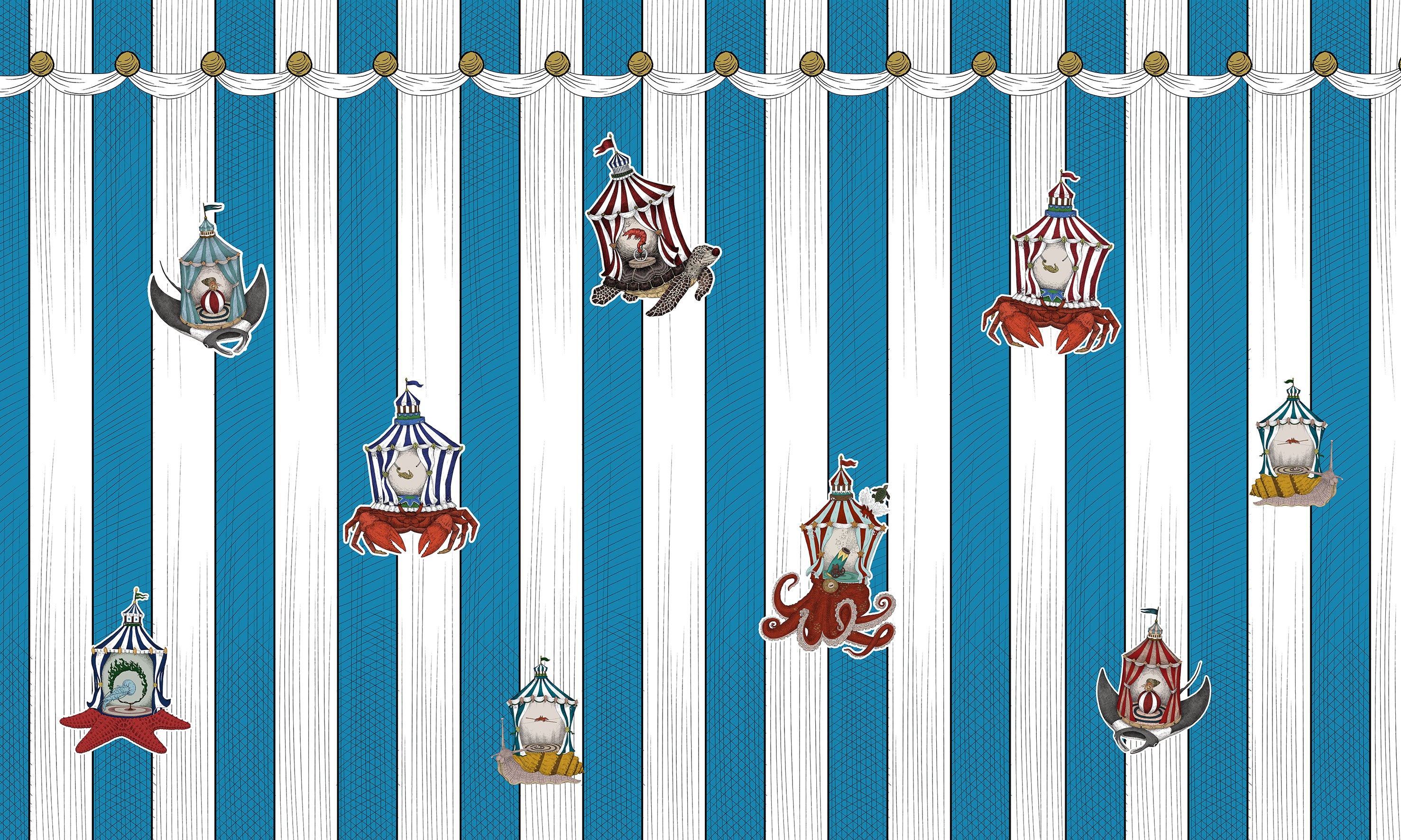 Designová tapeta s mořským motivem Searcus