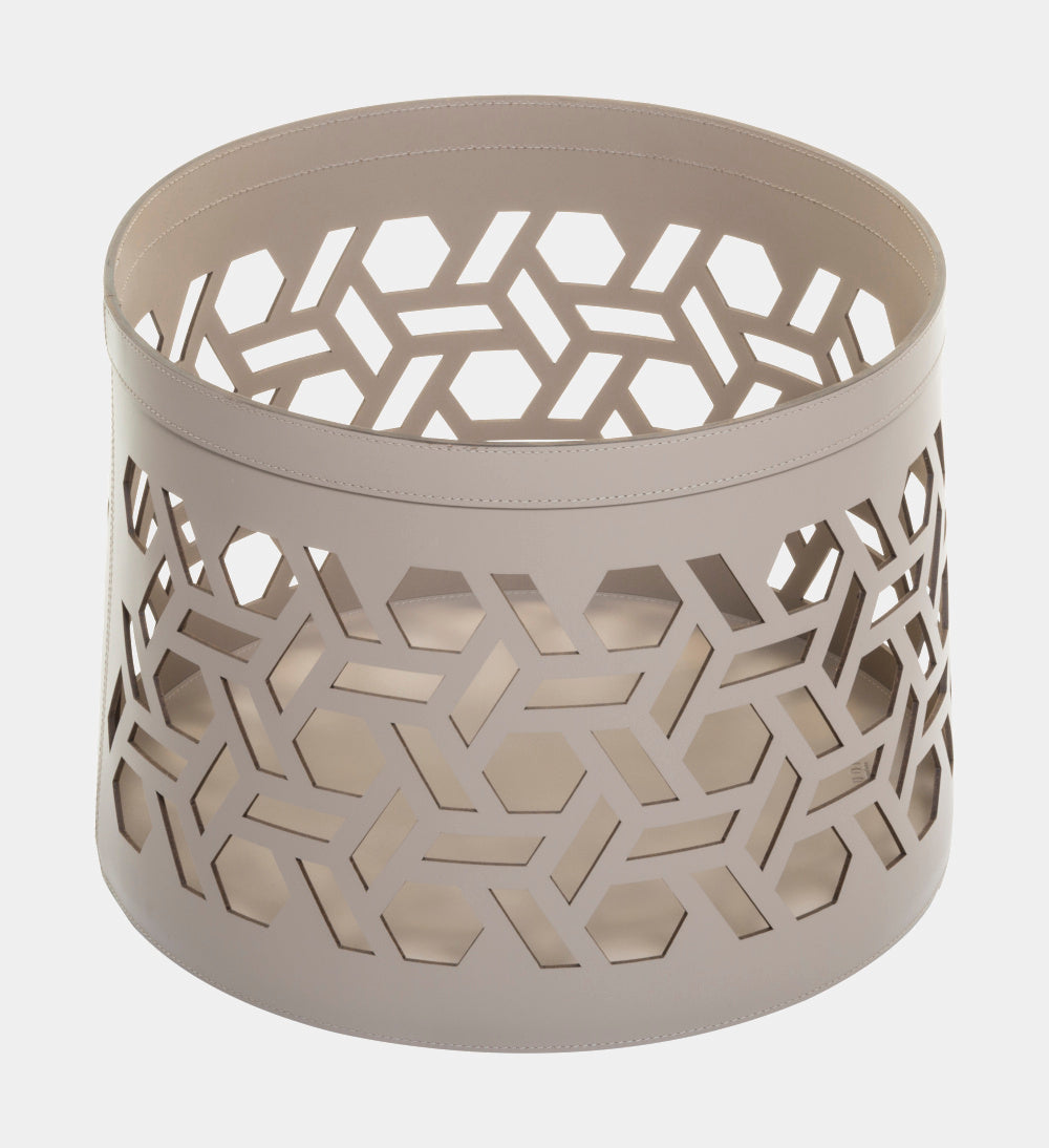 Nízký kožený koš VIENNA 30cm