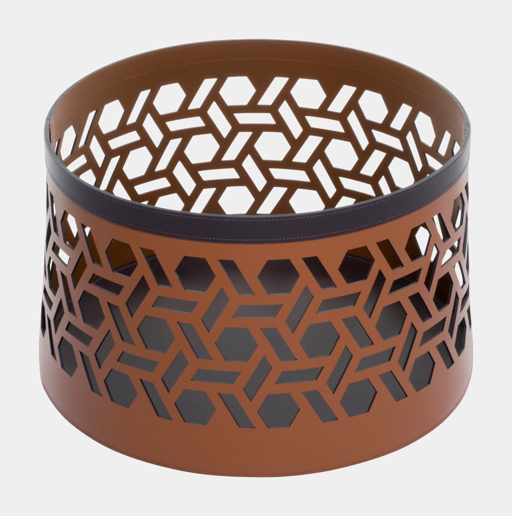 Nízký kožený koš VIENNA 30cm