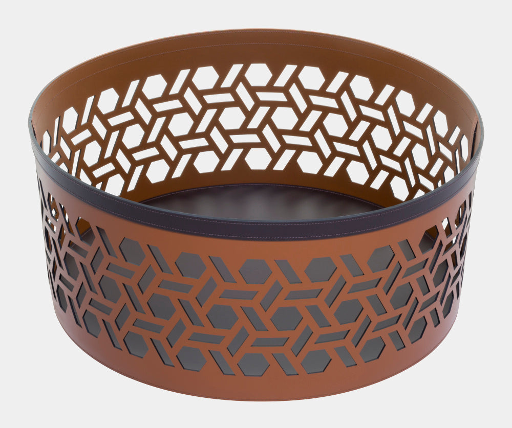 Nízký kožený koš VIENNA 30cm