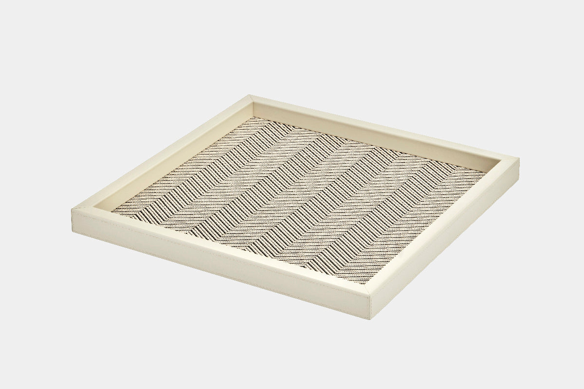 Čtvercový kožený podnos FEBE WAXED