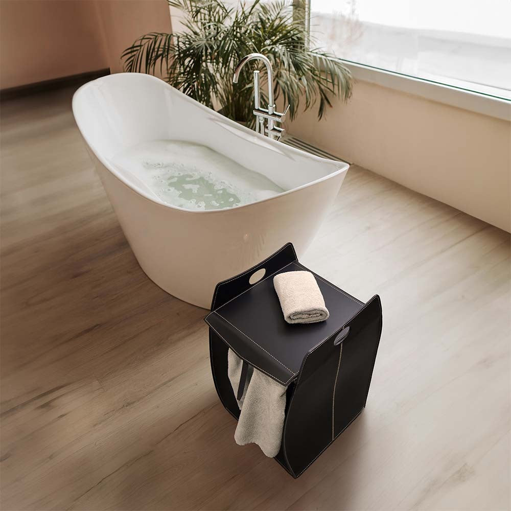 Limac Design – Designový kožený koš na prádlo Alessio