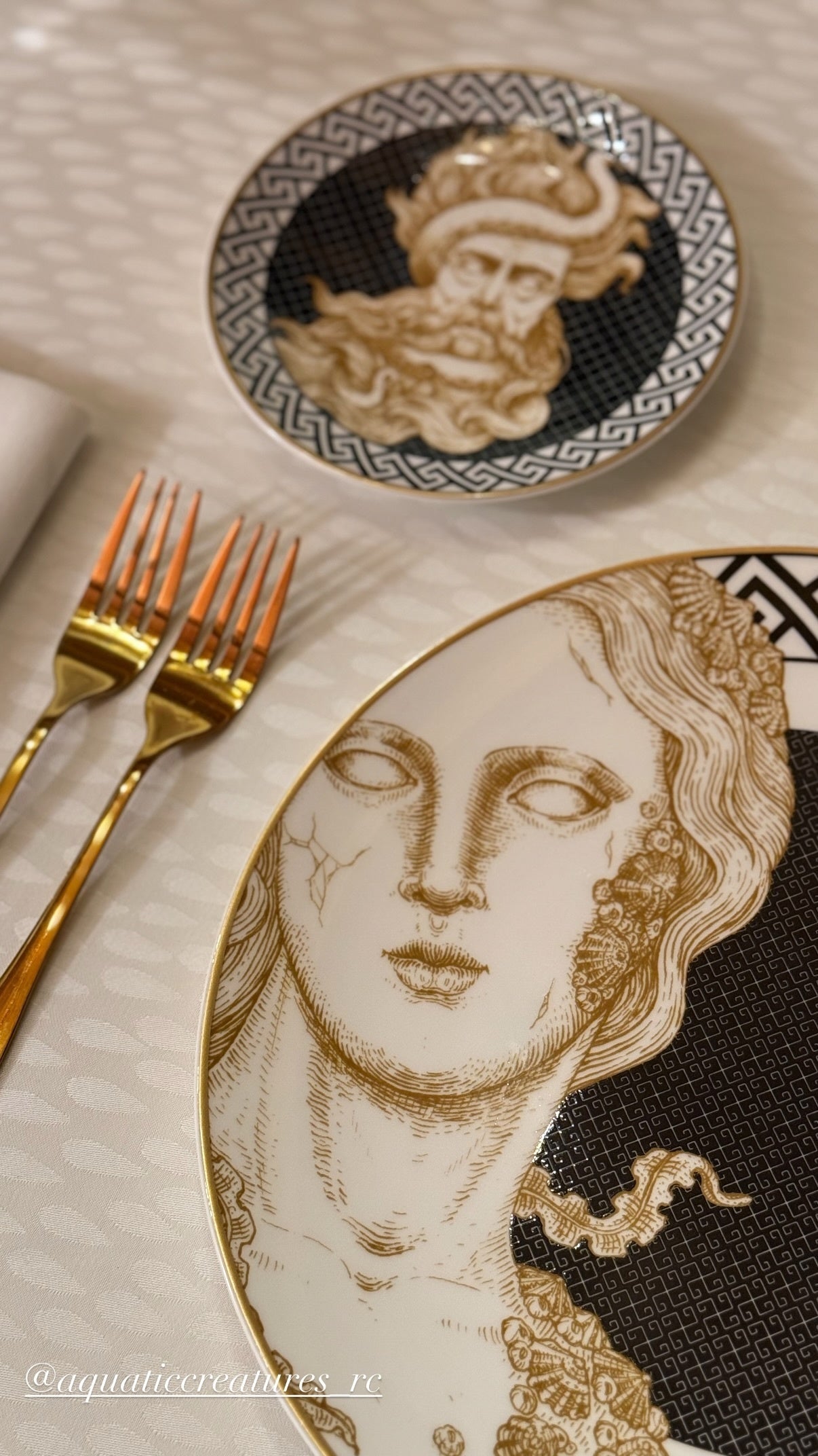 AQUATIC CREATURES Atlantis Sada malých porcelánových talířků