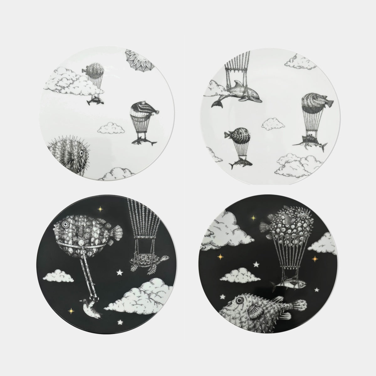 Las Palmas Set of 6 porcelain plates