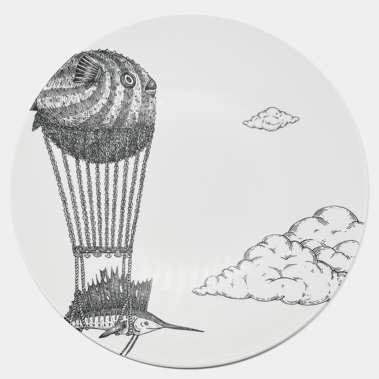 MONTGOLFIERS Porcelánový talíř Plachetník