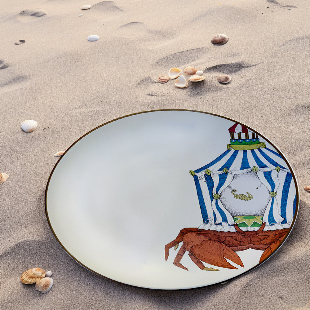 Porcelánový talíř s motivem kraba Aquatic Creatures