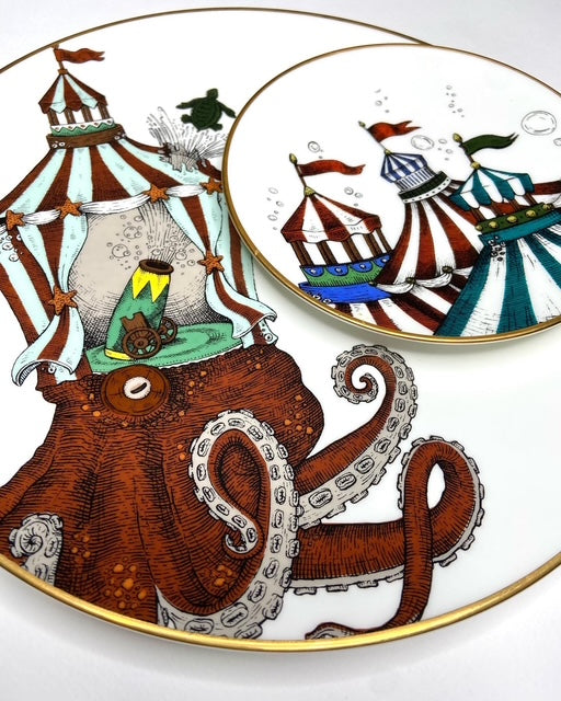 Porcelánový talíř s motivem chobotnice Aquatic Creatures