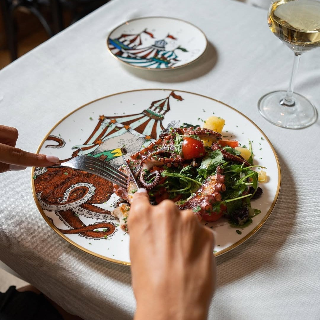 Porcelánový talíř s motivem chobotnice Aquatic Creatures