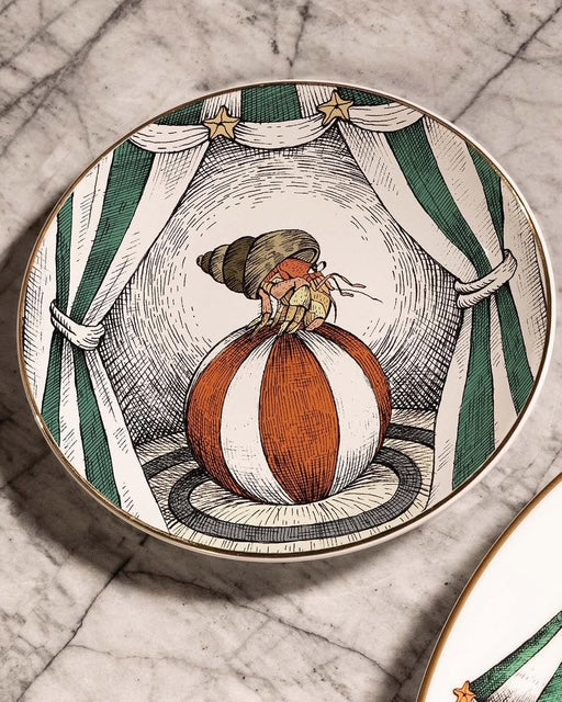 Sada porcelánových talířů s motivem poustevníka kraba Aquatic Creatures