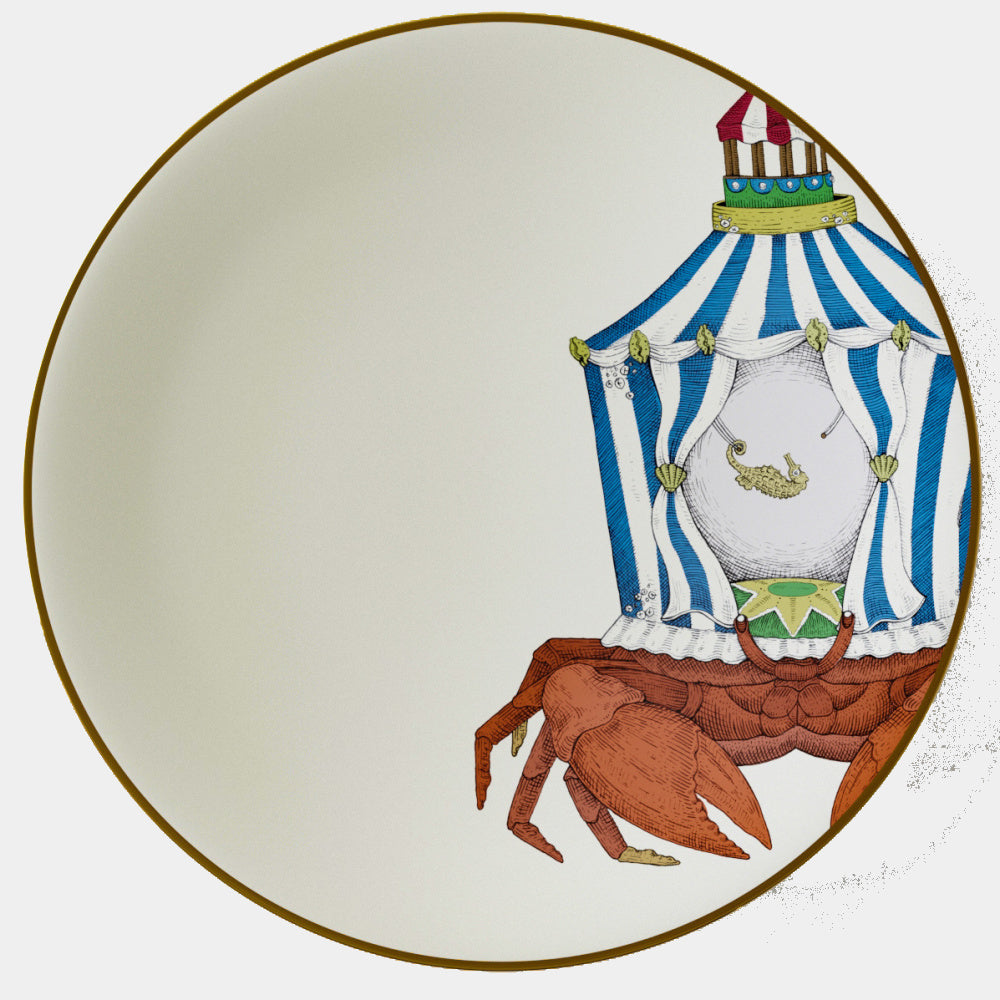 Porcelánový talíř s motivem kraba Aquatic Creatures