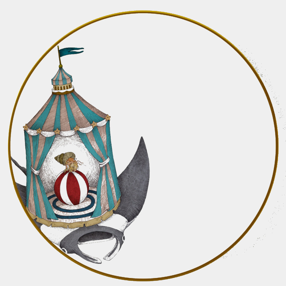 Porcelánový talíř s motivem manty Aquatic Creatures