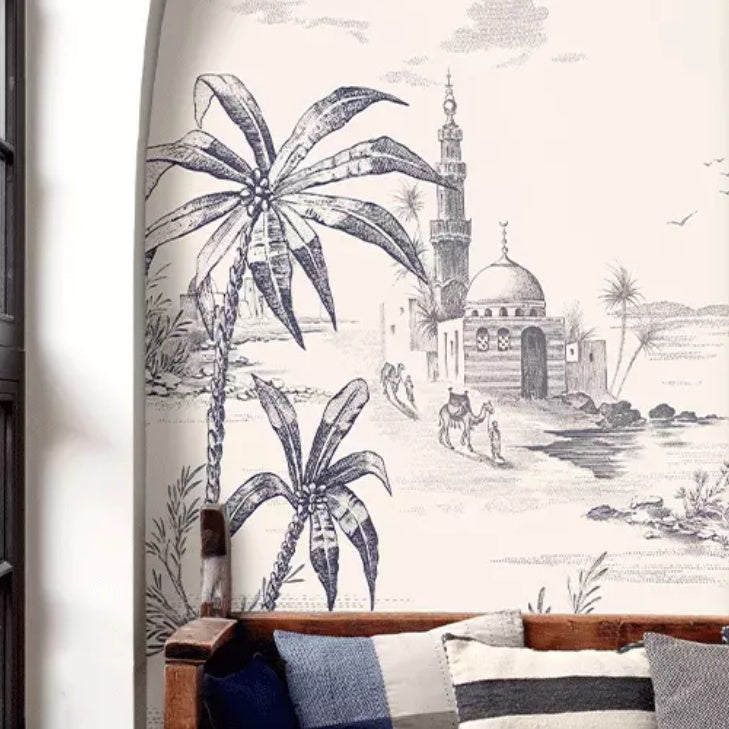 GIEN Panoramatická tapeta s orientálním freskovým motivem