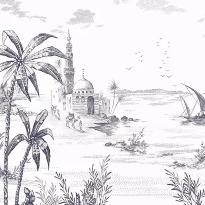 GIEN Panoramatická tapeta s orientálním freskovým motivem