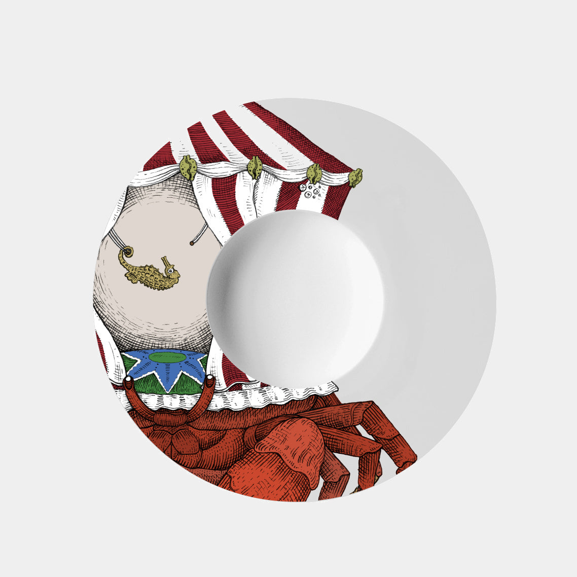 SEARCUS Hluboký pasta talíř 3 Crab