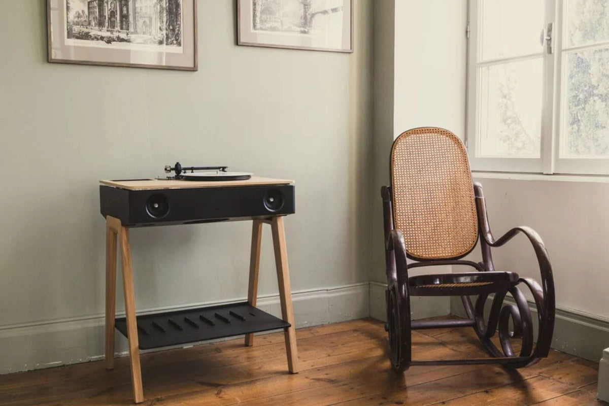 Designový přehrávač gramofonových desek LX Platine Chêne