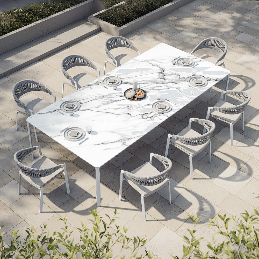 MYYOUR PUSH Zahradní jídelní židle s pletenou opěrkou