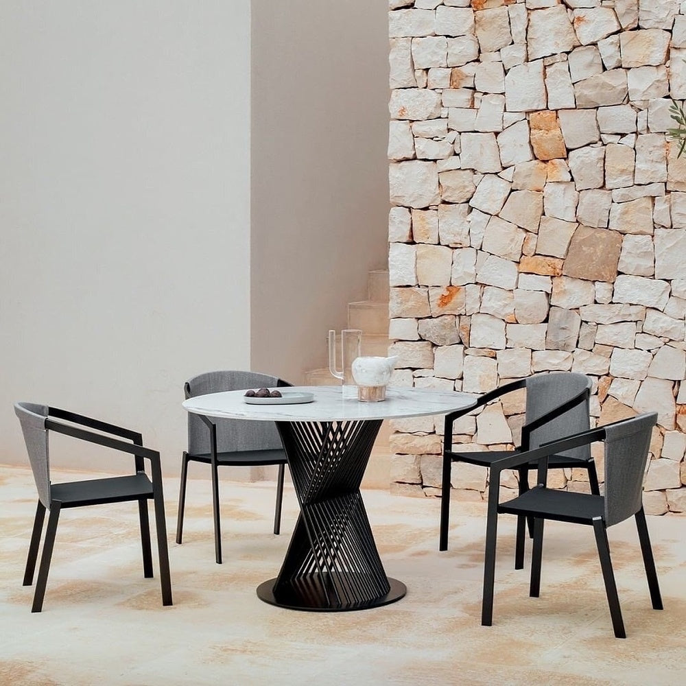 MYYOUR Zahradní jídelní židle PUSH s látkovou opěrkou