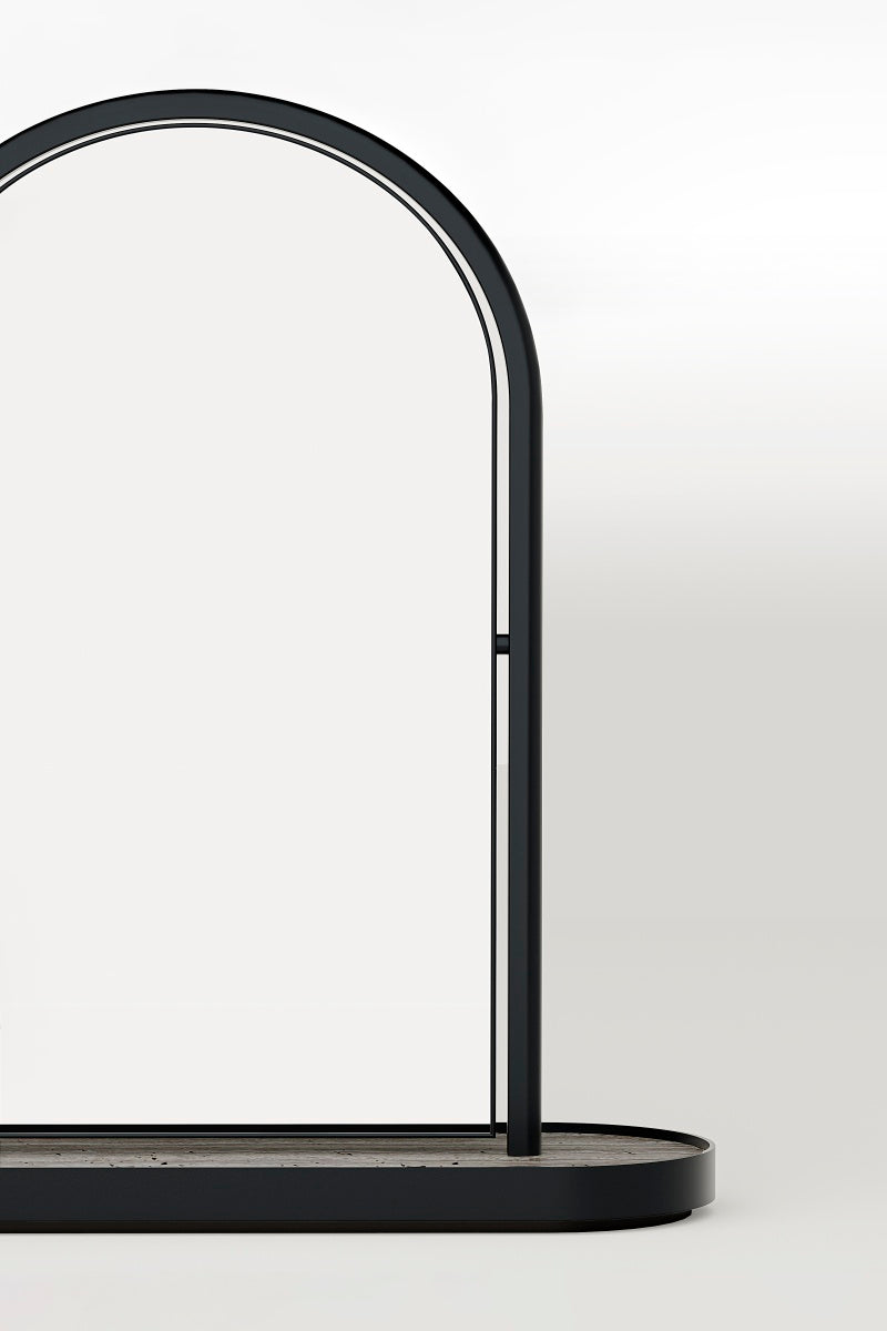 Designové volně stojící zrcadlo z mramoru by Glenn Sestig