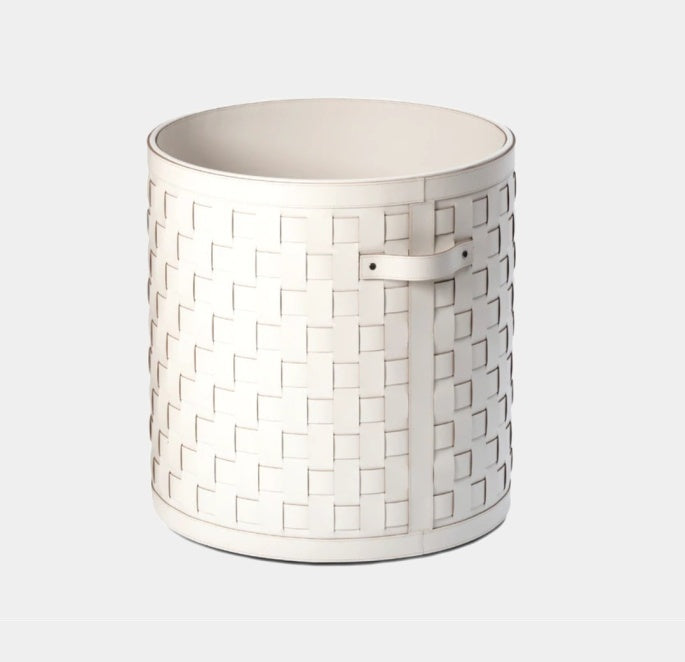 PINETTI DEMETRA kožený kulatý koš na kolečkách