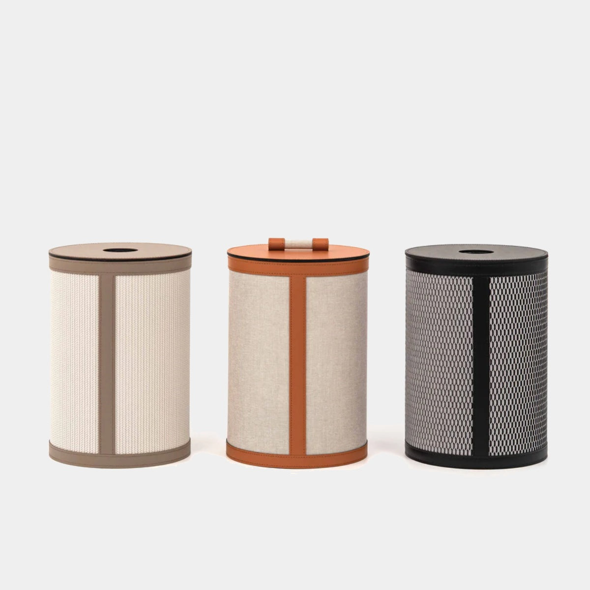 Luxusní odpakový koš z kůže