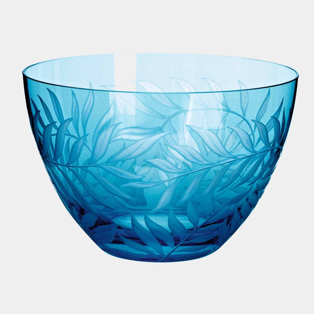 THERESIENTHAL Broušená křišťálová mísa FEUILLES
