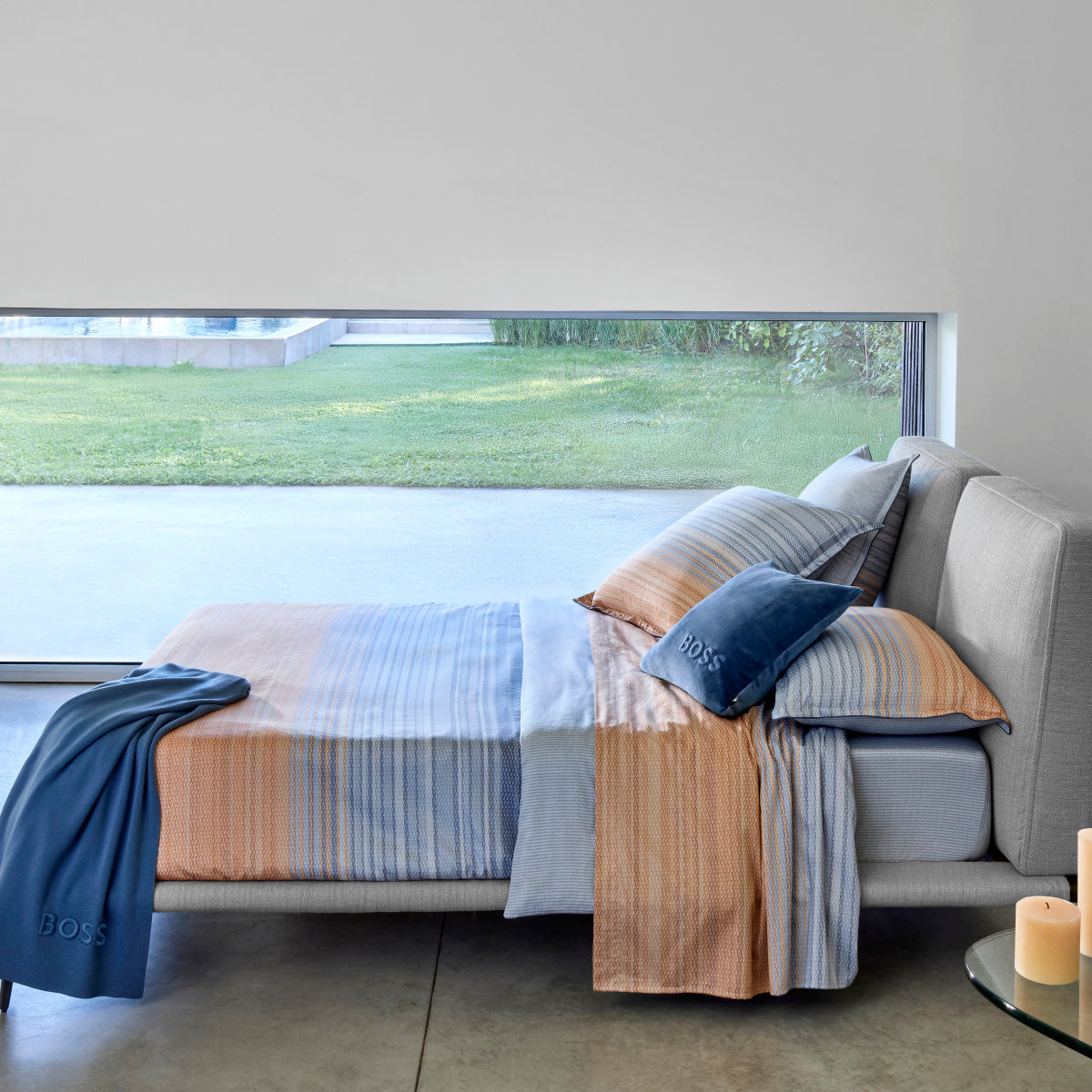 Luxusní povlečení bavlněný satén HUGO BOSS CONTRE-JOUR